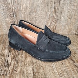 Vionic Waverly Women's Size 6 Black Suede Leather Penny Loafers Shoes